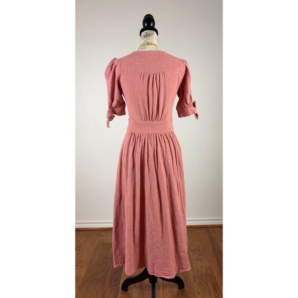 B1 Free People Love of My Life Midi Dress Womens Small Boho Romantic Cottagecore - Picture 4 of 8